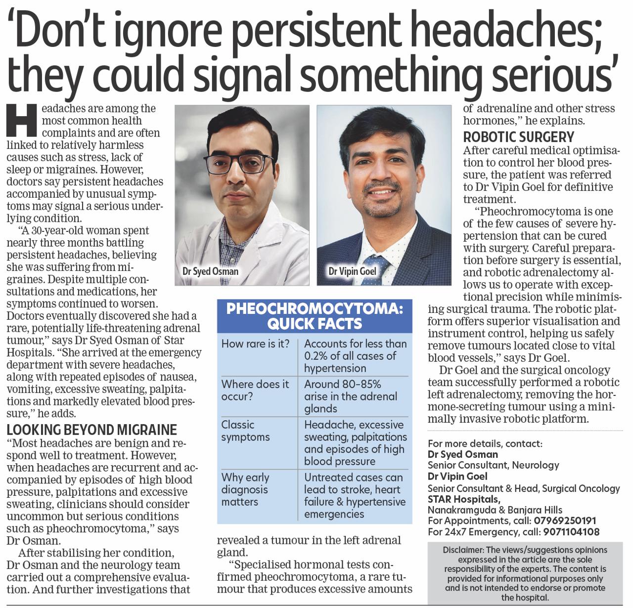 Persistent headaches