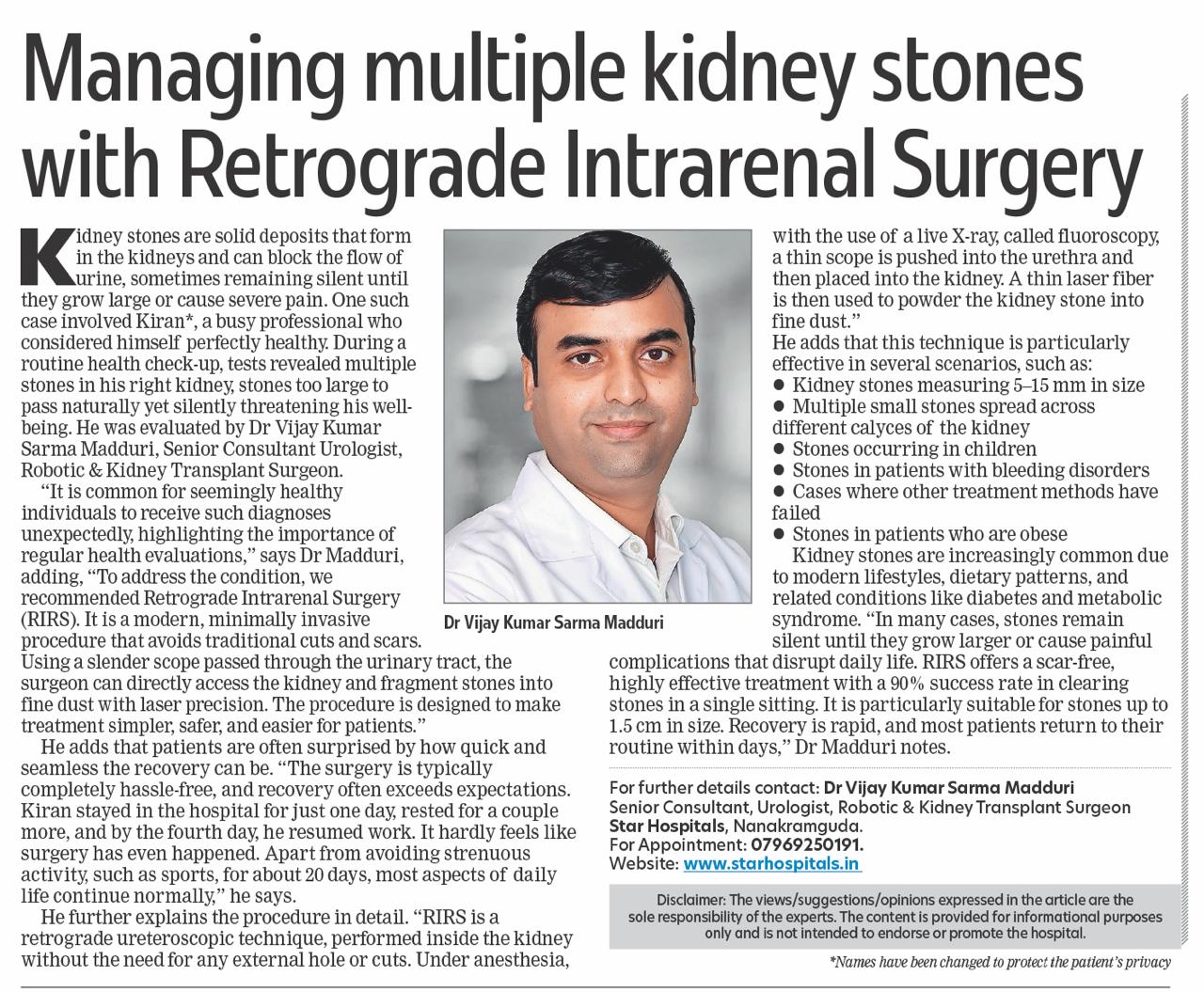 Dr. Vijay Kumar Sarma Madduri