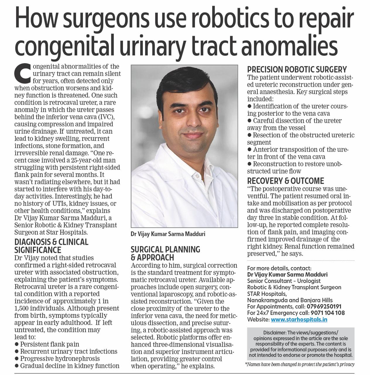congenital urinary tract anomalies