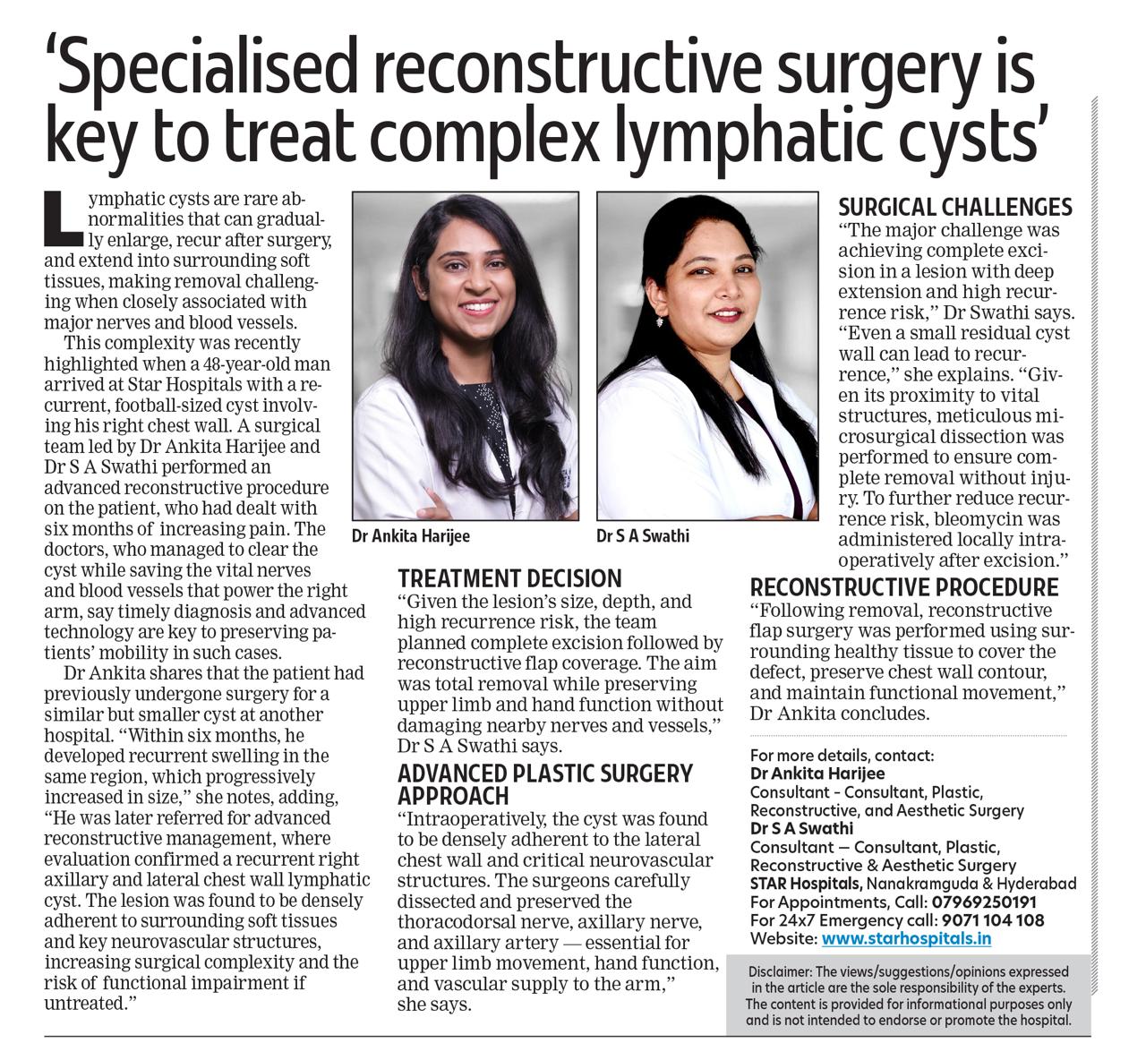 Complex Lymphatic Cyst Surgery